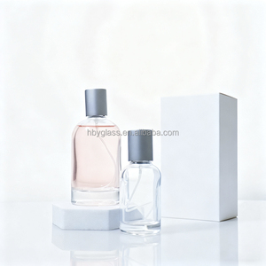 Flacons de parfum personnalisés Lab <span class=keywords><strong>Le</strong></span> <span class=keywords><strong>Labo</strong></span>, ronds, 30 ml, 50 ml, 100 ml, en verre, vaporisateur de parfum unique avec couvercle argenté - Product Image 1