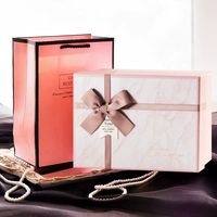 Boîte cadeau de luxe en papier recyclé, gaufré et laminé, pour parfum, bijoux, montre
