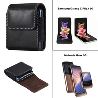 Sac de téléphone pliant vertical fermeture magnétique étui en cuir pour Galaxy Z Flip 5 6 7/RAZR 40 50 60
