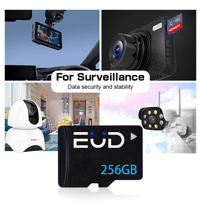 High Speed Micro TF Memory Card SD Adapter Class 10 A1 for Phone Car DVR CCTV Camera Data Storage