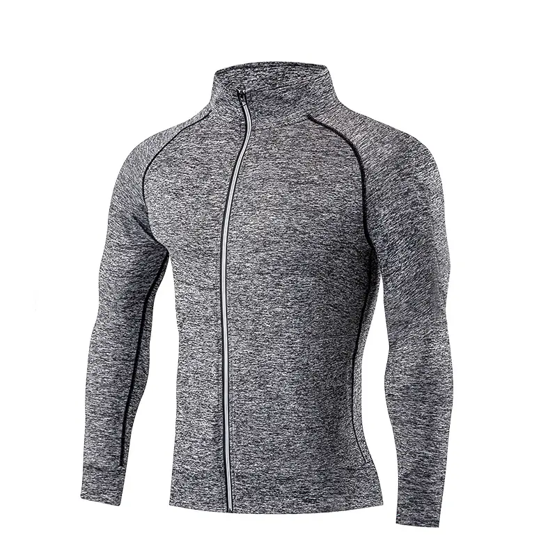 Abrigo deportivo para hombre, ropa de entrenamiento para correr de secado rápido, chaqueta cárdigan con capucha y cremallera, camisa de fitness, Otoño e Invierno