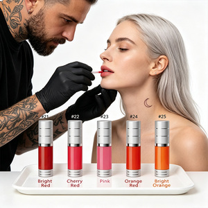 Pigment semi-permanent aux couleurs riches pour sourcils et lèvres, texture naturelle, application légère, diffusion fluide, sans transfert, formule végétale douce, multicolore. - Product Image 2