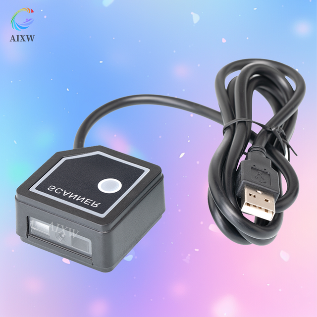 AIXW Programmable Small Barcode Scanner Module PDF417 QR 2D Bar Code Scanner for AD Machine for Arduino Kiosk RPI USB COM A4