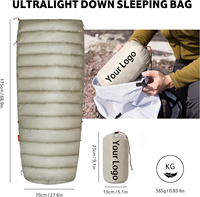 Sac de couchage en duvet de canard ultra léger pour adultes, duvet de canard RDS avec tissu sans PFAS, sac de couchage en gros OEM
