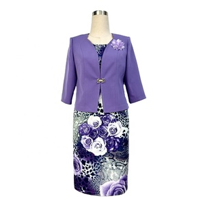 Traje de Vestir con Estampado Floral Amarillo y Chaqueta - Product Image 2