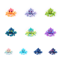 Figurines de crabe créatives imprimées en 3D Accessoires d'aquarium populaires avec joints mobiles Cristaux de pierres précieuses congelées en plastique
