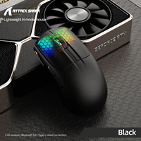 Mouse Gaming Attack Shark X5 Ringan 3 Mode BT Kabel 2.4G Nirkabel RGB