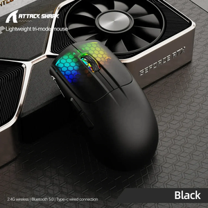 Souris de jeu Attack <span class=keywords><strong>Shark</strong></span> X5 légère, 3 modes, filaire BT, sans fil 2.4G, RGB - Product Image 3