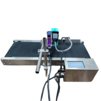 Imprimante jet d'encre industrielle automatique de table avec encre éco-solvant pour utilisation sur convoyeurs, bouteilles d'eau, cartons, cosmétiques
