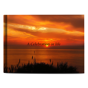 Libro de Visitas Funerario Personalizado con Tapa Dura y Diseño de Atardecer para Servicios Conmemorativos - Product Image 6