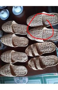 Sandales en paille d'usine du Vietnam-sandales en paille de jonc de mer-pantoufle en paille faite à la main - Product Image 5