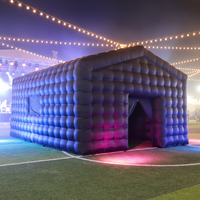 Tente de discothèque gonflable AIRFUN, grande tente de fête DJ gonflable d'extérieur avec lumières LED pour événements, mariages et soirées