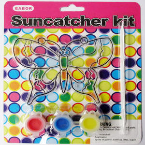 بيع بالجملة البلاستيك 3 ألوان نافذة الديكور الفن الماسك الشمس الحرفية هدية للأطفال - Product Image 3