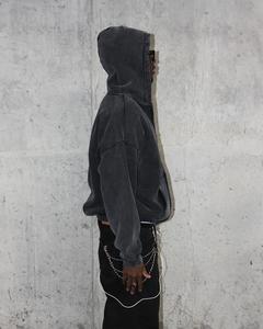 Sweat à capuche Streetwear personnalisé de haute qualité, sweat à capuche vierge avec fermeture éclair vintage double couche et lavage à l'acide, délavé au soleil, sweats à capuche avec poches dégradées - Product Image 6