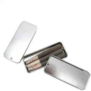 Pre-Roll Cigarette Cigar Sliding Slide Tin Box Case Behälter kann benutzer definierte Anpassung Candy Mint Kaugummi schieben und ziehen