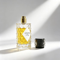 Flacon vaporisateur vide élégant et tendance, couleur personnalisée, 50 ml, flacon de parfum avec couvercle noir