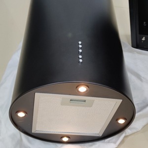 Hotte de cuisine ronde OEM CH-350BK, aspiration supérieure, corps noir avec plaque froide - Product Image 4