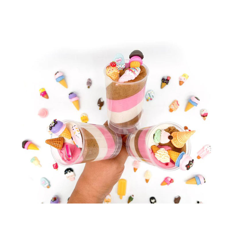 Super Fun Air Dry Clay Ice Cream Dough Push Pops DIY Toys - Main Image