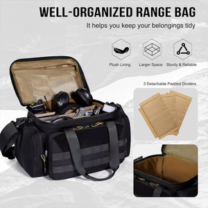 กระเป๋าใส่ปืนสำหรับยิงปืนและล่าสัตว์  กระเป๋าปืนแบบยุทธวิธี พร้อมแผ่นกั้นแบบถอดได้ 3 ชิ้น - Product Image 5