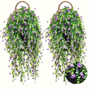 In Stock Mixed Color Eucalyptus Ivy Flower Vine Artificial Greenery <b>Leaves</b> Lotus <b>Wall</b> Hanging Home Scene <b>Decor</b> - Product Image 4