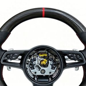 Volante Deportivo Mejorado de Cuero y Fibra de Carbono GT para <span class=keywords><strong>Porsche</strong></span> Panamera, Cayenne, <span class=keywords><strong>Macan</strong></span>, Cayman GT4, Boxster 718, 981, 911, 991, 991.2, 992 - Product Image 2