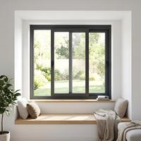 Maßgefertigtes Modernes Außen-Schiebefenster mit Thermischer Trennung aus Aluminiumlegierung, Doppelverglasung, Gehärtetem Glas, Energieeffizient und Einbruchsicher