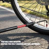 Pompe à vélo mini BAIMEI 260 PSI en acier, gonfleur d'air portable pour vélo, fixation sur cadre, pour cyclisme sur route et VTT, vente en gros OEM