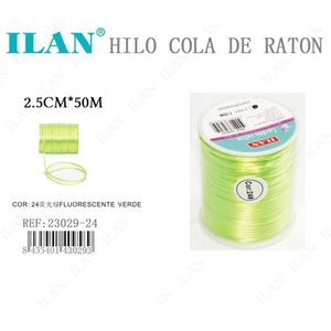 Ilan Hilo Cola De Raton 2.5Cm X 50M Fluorescente Verde - Product Image 1