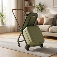 Valise-chariot pour enfants, valise de voyage multifonctionnelle 2 en 1 pour tout-petits, chariot pliable pour bébé, bagage à roulettes