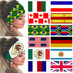 Pañuelo para la Cabeza con Diseño de Bandera Nacional para la Copa Mundial de Fútbol 2026, Diadema Deportiva con Bandera Nacional para Aficionados - Product Image 1