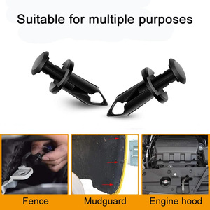 Boulons de protection de capot de voiture, clips de garde-boue en métal en forme de U pour réparation et remplacement DZ 01 - Product Image 5