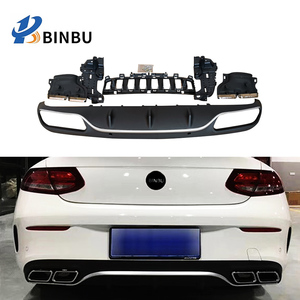 Per Benz classe C <span class=keywords><strong>W205</strong></span> diffusore coupé aggiornato <span class=keywords><strong>AMG</strong></span> stile due porte Kit paraurti posteriore Kit carrozzeria - Product Image 1