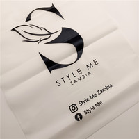 100 pièces écologique impression personnalisée emballage en plastique Transparent EVA givré sac à fermeture éclair pour vêtement vêtements T-shirt