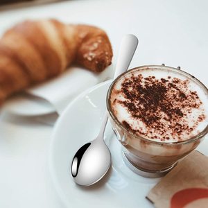 12 pièces cuillères à soupe en acier inoxydable à Long manche <span class=keywords><strong>de</strong></span> 6.1 pouces, <span class=keywords><strong>cuillère</strong></span> <span class=keywords><strong>de</strong></span> <span class=keywords><strong>Table</strong></span> écologique pour manger, mélanger et remuer - Product Image 4