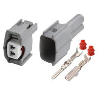 Conector de enchufe de arnés de cable de boquilla de inyector de aceite hembra impermeable automático de 2 pines con terminales 6189-0611