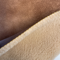 Fabricant de tissu de fausse fourrure reconstituée personnalisée en PU Polyester matériau du vêtement cuir synthétique daim tissu de fausse fourrure reconstituée