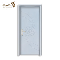 Portes intérieures en bois dur résidentielles avec insert en verre blanc