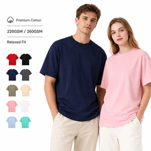 Camiseta Unisex de Algodón Premium de 260 g/m², Corte Holgado, Estilo Urbano, Camisetas Lisas para Personalizar con Logotipo, Venta al Por Mayor, Camiseta Básica para Hombre y Mujer - Product Image 1
