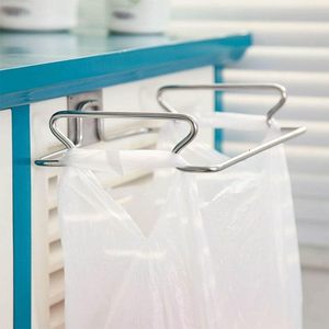Kitchen Trash Bag Support Storage Rack <b>Over</b> Cabinet <b>Door</b> <b>Hook</b> Garbage Bags Hanger - Product Image 3