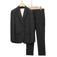 Ensemble de blazer décontracté pour homme coupe ample style japonais, simple boutonnage, détails perlés TR, infroissable, col cranté