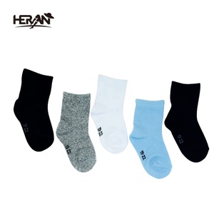 High quality combed cotton toddler crew socks with customized logo baby boys socks