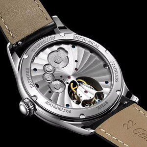 Real Flying Tourbillon Movement Relojes mecánicos Reloj de lujo para hombres Skeleton Tourbillon Watch - Product Image 6