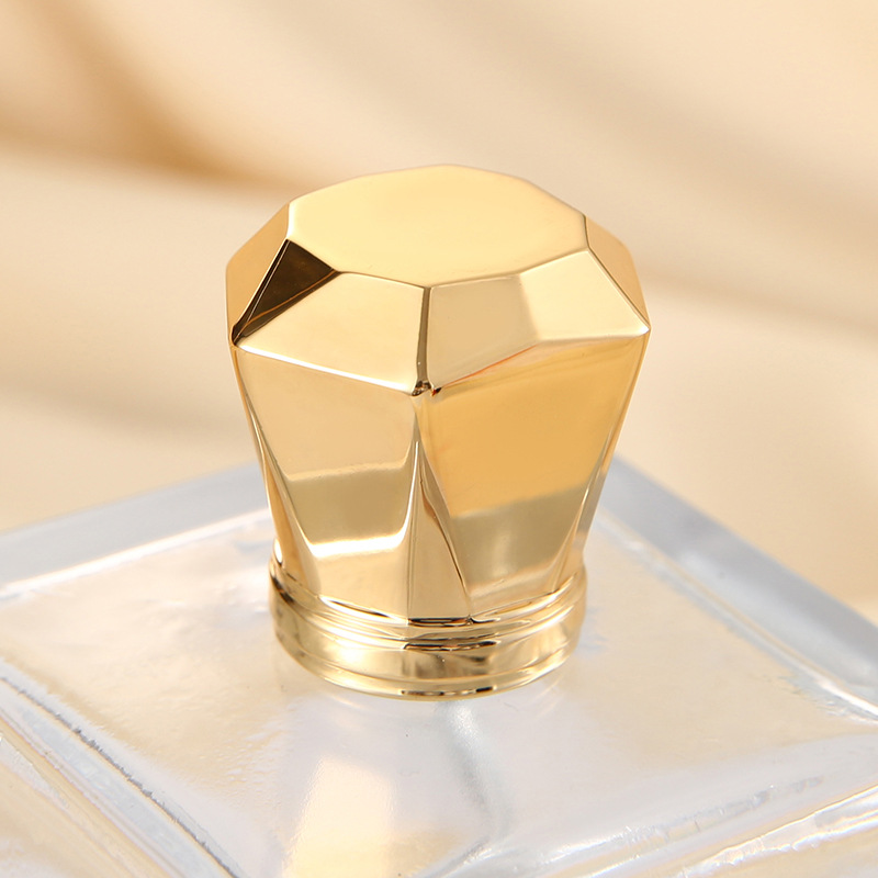 Wholesale Gold Multi-faceted Cosmetic Bottle Cover Zamac Perfume Cap Perfume Classic Zinc Alloy Perfume Bottle Cap