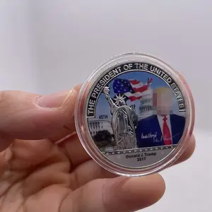 Make American Great Again Challenge Coin 45th EX-President Of American Donald Soucenir Gift Silver