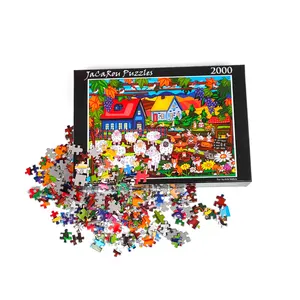 Fabrieksproductie Professionele 1000 2000 Stukken Papier Board Puzzel Voor Volwassenen Geschenken