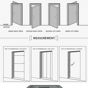 Puerta de Seguridad Sofia SFN-015 Antirrobo de Apertura Manual Plana, Puerta Completa para Uso en Viviendas y Casas - Product Image 4