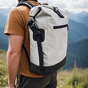 Cross-Border Hot Sale Outdoor Waterproof PVC Sports Hiking Rafting Camping Bucket Backpack Double Shoulder Bag 25L Unisex - Product Image 4