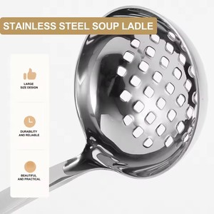 Cucharas ergonómicas para servir, utensilios para el hogar, cucharas coladoras, vajilla para la cena - Product Image 4