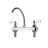 Robinet de cuisine à montage sur pont en laiton à double poignée de conception moderne Robinets de lavabo commerciaux répandus de 8 pouces Robinet d'évier de 8 pouces