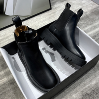 Bottes épaisses personnalisées, bottes chaudes à la cheville et coupe haute, bottes courtes à semelle extérieure épaisse pour femmes